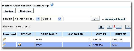 Assigning Gift vouchers Assigning Gift vouchers