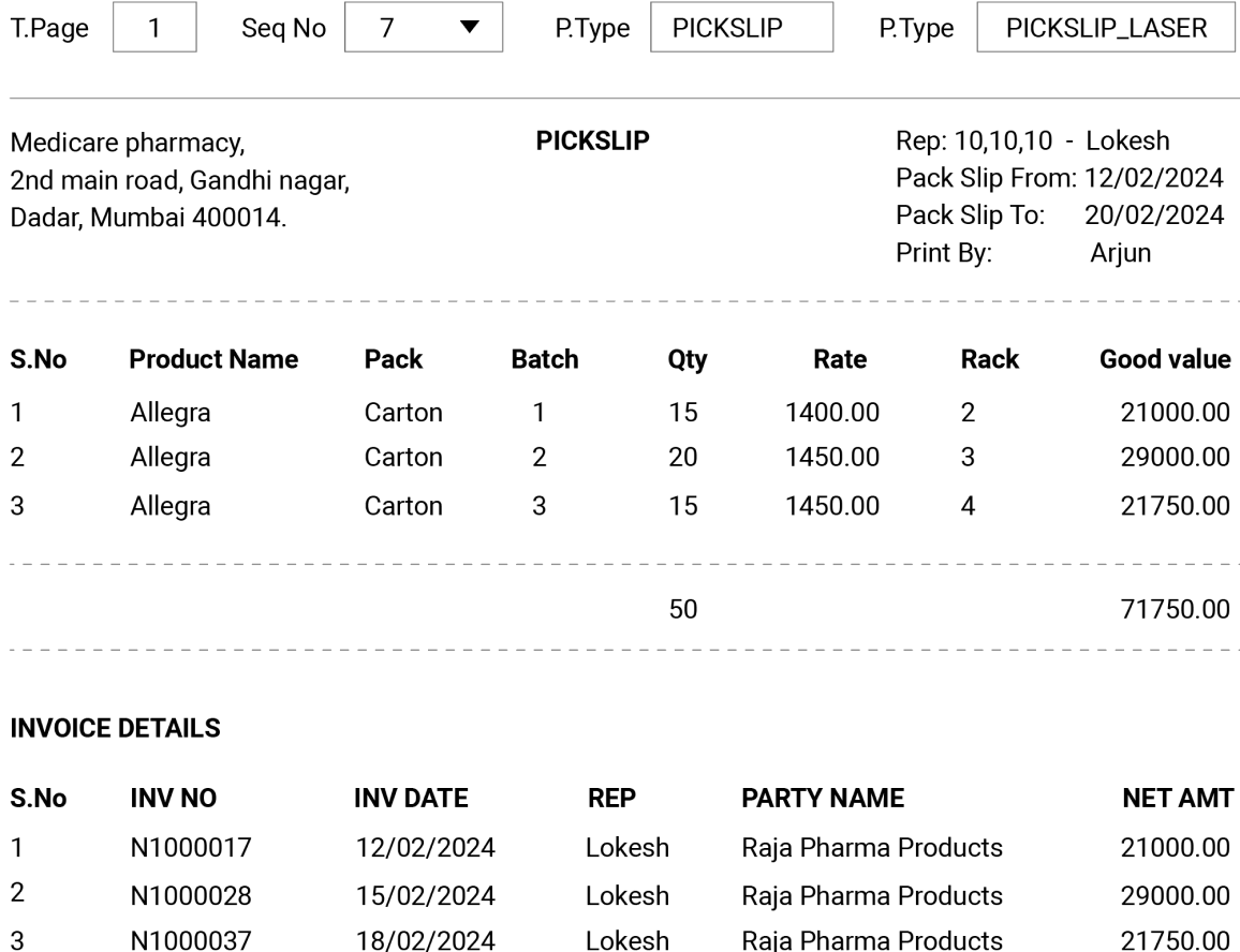 Pickslip generation with wholesale warehouse management software