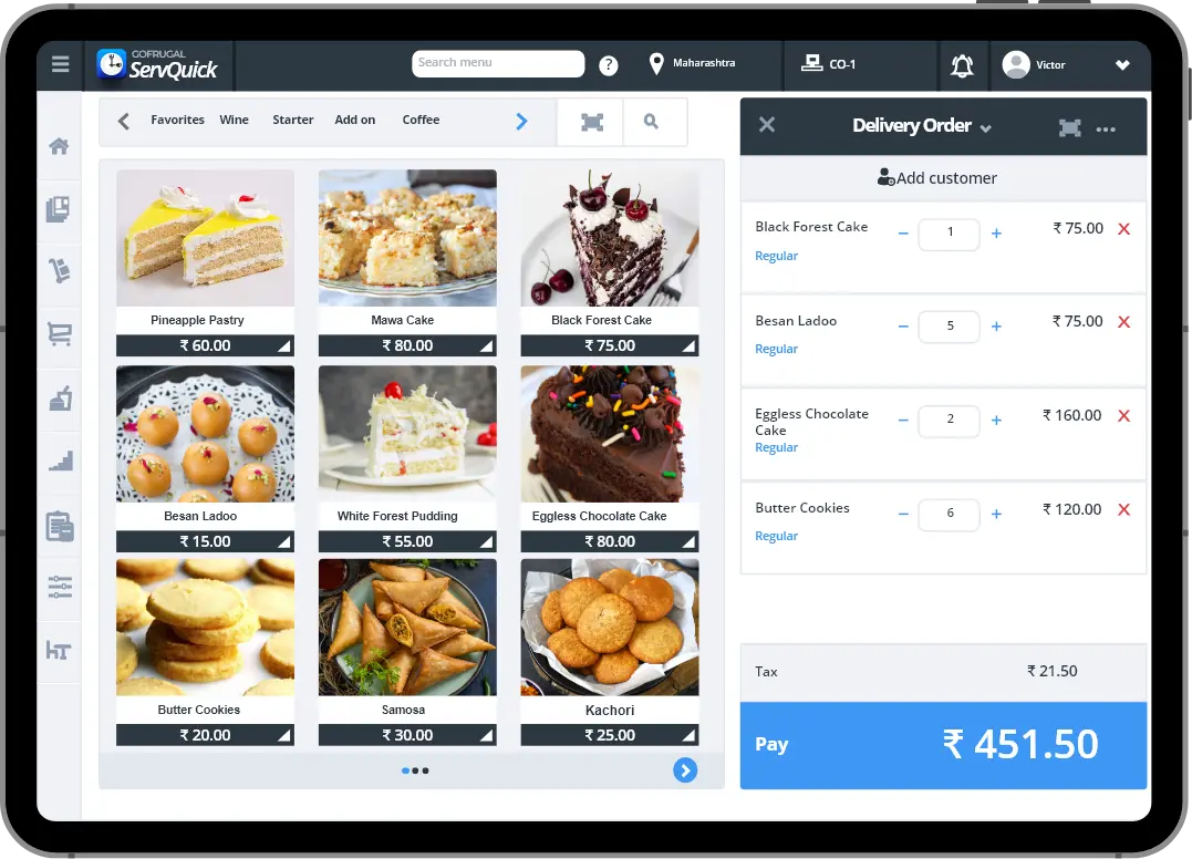 Restaurant mobile POS system
